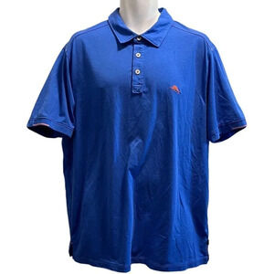 Tommy Bahama Mens Blue Marlin Island Zone Short Sleeve Polo Shirt Size XLARGE